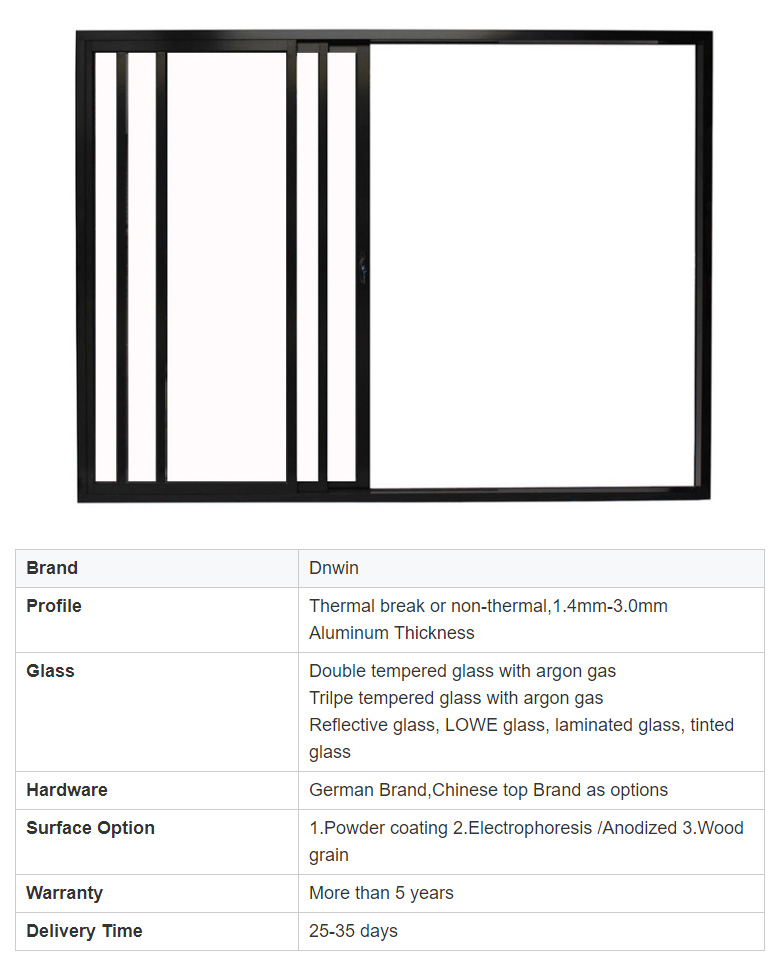 Custom High Quality Aluminium Security Triple Sliding Glass Doors