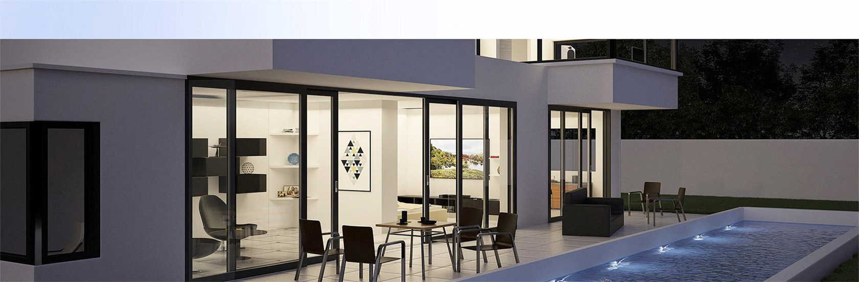 New design high quality villa aluminium double glazed entrance sliding door for patio
