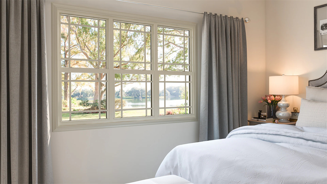Latest design high quality villa aluminium American windows double hung double pane window grills