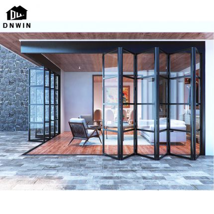 Custom Villa Patio American Style Aluminum Folding Glass Doors
