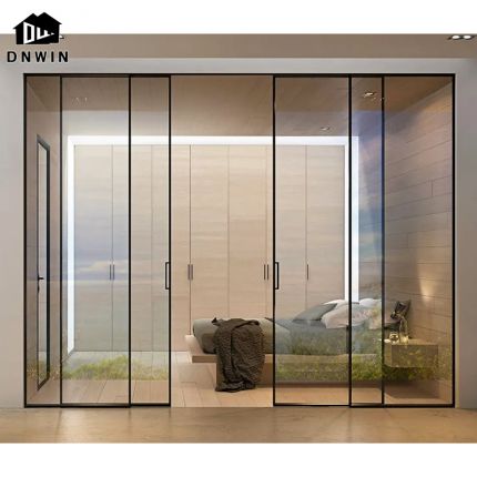 Custom Modern Style Aluminium Security Sliding Glass Door System for Shop