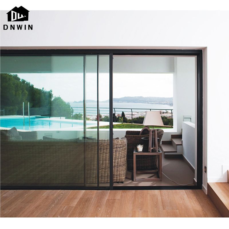 Factory Custom Modern Style Villa Patio Aluminium Frame Showcases Sliding Door Windows