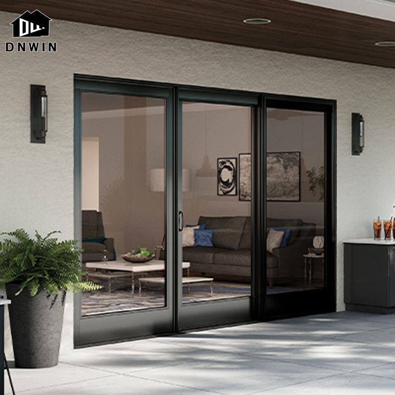 Factory Custom Modern Style Villa Patio Aluminium Frame Showcases Sliding Door Windows