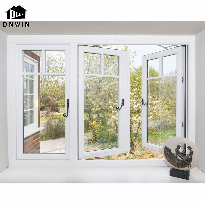 Latest Design Minimalism Style Villa Living Room Aluminium Double Glass Casement Window