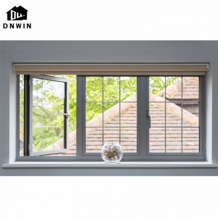 French Style Aluminium Slim Frame Low-e Glass Casement Window for Villa or Apartment