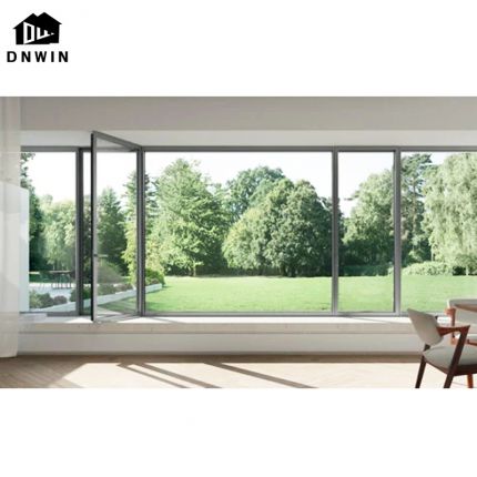 American Style Villa Modern Aluminium Slim Frame Tempered Glass Tilt and Turn Window