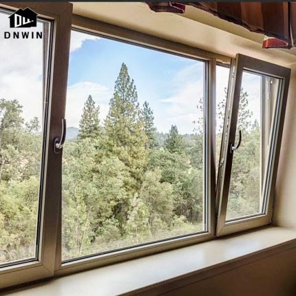 Modern Style Simple Design Aluminium Triple Glazing Glass Narrow Frame Tilt and Turn Windows
