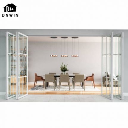 Factory customized tempered glass soundproof internal household folding door