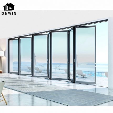 glass folding glass door