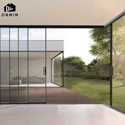 High quality simple style villa aluminium double glazed entrance french sliding door