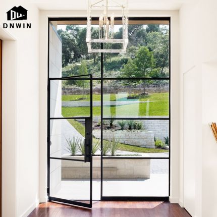 Latest style villa aluminium alloy high end double glass thermal break casement door