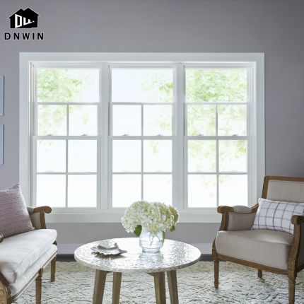 Factory customized high quality American style aluminium insulated double hung windows