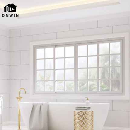 Factory custom made villa high quality waterproof bathroom white sliding window