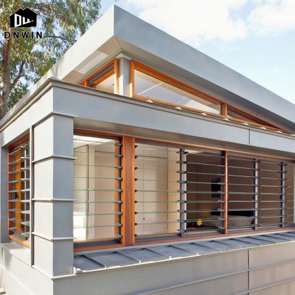 High end popular style villa exterior aluminium insulated louver window