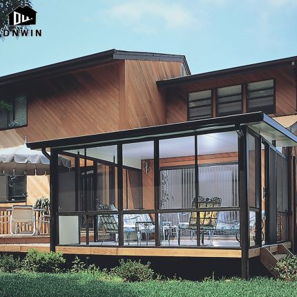 Modern style popular design villa soundproof aluminium profile frame glass sunroom