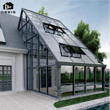 Latest design modern style villa aluminium double glass insulated sunroom for terrace