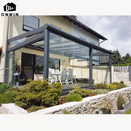 Modern new design factory customized villa backyard aluminium profile glass sunroom