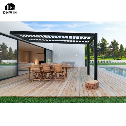 Modern style aluminum pergola outdoor terrace aluminium metal thermal break pavilion